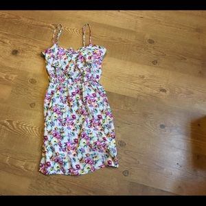 Pink Flower Print Dress